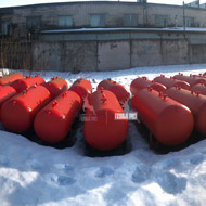 Склад минигазгольдеров от 600 до 1400 литров от компании Газовый трест